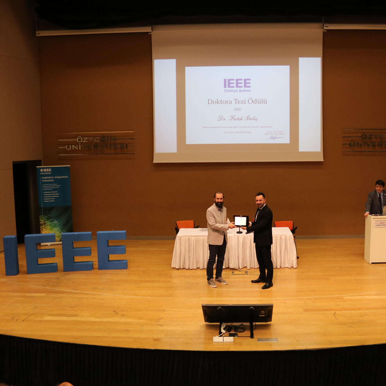 Award ceremony at Ozyegin University, Istanbul.